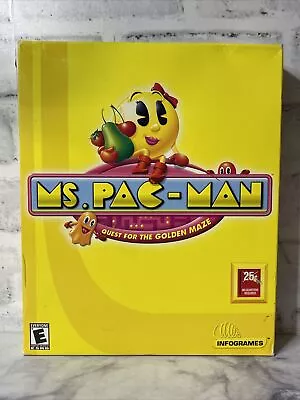 Ms. Pac-Man Quest For The Golden Maze PC 2001 CD-ROM Game Win 95/98/ME Sealed • $26.99