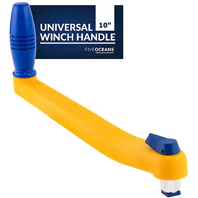 10  Locking Universal Floating Winch Handle Orange & Blue Fiberglass Reinforced • $53.70