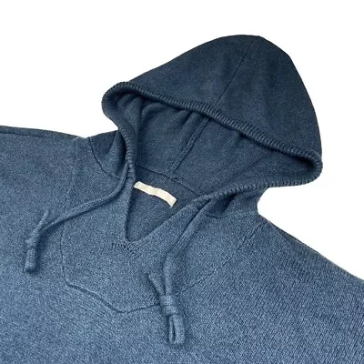 Outerknown Men's Cotton/Cashmere Blanket Poncho Hoodie Sweater • Large • $64.99