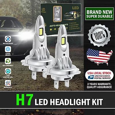 2pcs Super Bright H7 LED Headlight Bulbs Kit 6000K White For 2015 2018 Volvo V60 • $18.68