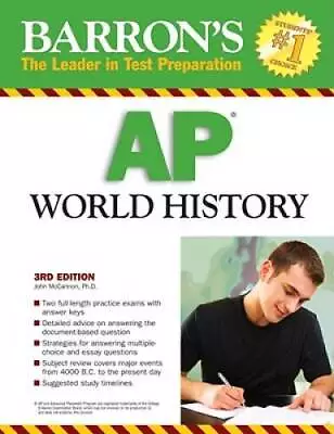 Barrons AP World History Third Edition (Barrons How To Prepare For The - GOOD • $5.13