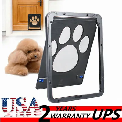 Pet Dog Cat Magnetic Lock Door Flap Screen Automatic Locking Gate Anti-Scratch • $10.45