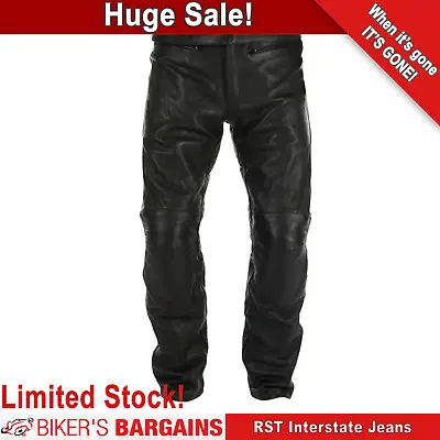 RST Interstate Leather Motorcycle Jeans - Black - 2XL - Was £179.99 • £79.99