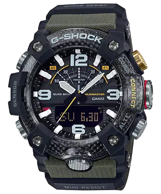 CASIO G-SHOCK GG-B100-1A3 MUDMASTER X CARBON QUAD SENSOR WATCH ARMY GREENxBLACK • $299.99