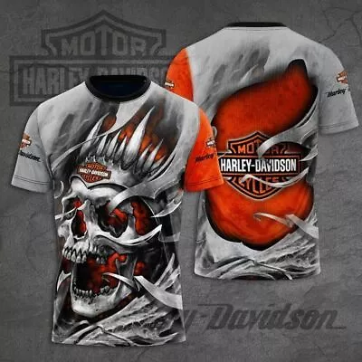 SALE!!_Harley-Davidson T-Shirt 3D Limited Skull D.I.E Size S-5XL • $23.90