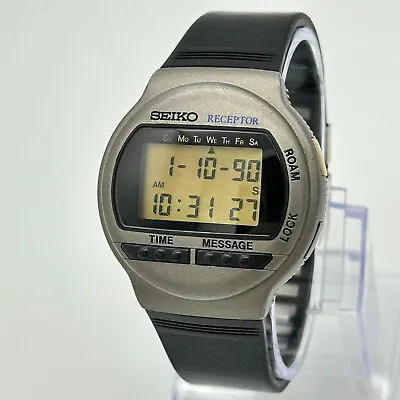 Vintage 1990 SEIKO AT&T Receptor Digital LCD Message Watch Runs MA51-4A2B • $79.99