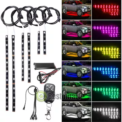 6/12Pcs Motorcycle RGB LED Waterproof Under Glow Lights Strip Neon Music Control • $20.99