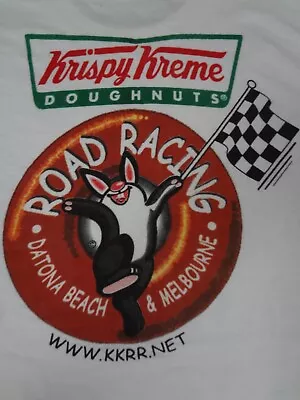 $15.99 • Buy Vintage Krispy Kreme Doughnuts Road Racing Daytona Beach White 2xl T-shirt H1031
