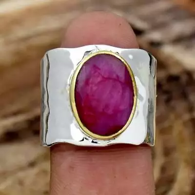 Ruby Ring 925 Sterling Silver Band Handmade Mother's Day Jewelry All Size B101 • $13.99