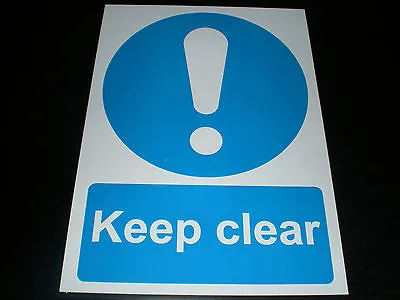 £0.99 • Buy Keep Clear Plastic Sign Or Sticker Choice Of Sizes Emergency Exit Door Fire