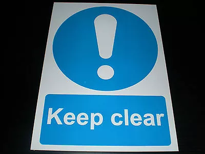 £0.99 • Buy Keep Clear Plastic Sign Or Sticker Choice Of Sizes Emergency Exit Door Fire