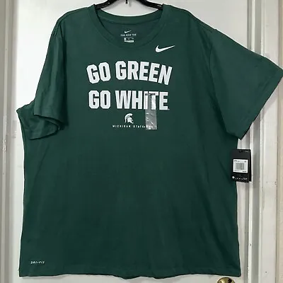 MIchigan State Spartans Nike Men's Size 3XL Green T-Shirt New With Tags • $26.99