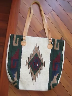  Saddle Blanket Zapotec Wool Purse Large Tote Bag Purse • $39.95