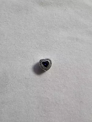 Pandora Charm Herz Glitzer Blau - Neu Und Unbenutzt • $1.66