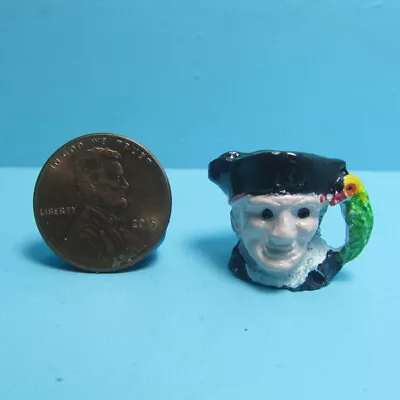 Dollhouse Miniature Ceramic Pirate Toby Cup B1551-2 • $2.69