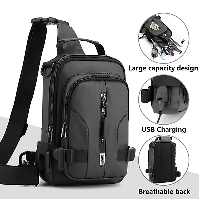 Waterproof Men Women Sling Bag Chest Fanny Cross Body Travel Shoulder Backpack • $13.89