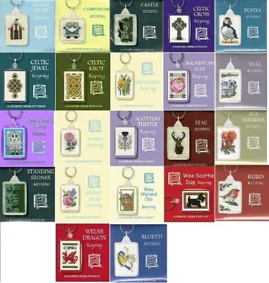 Textile Heritage Cross Stitch Kit - Keyring - 22 Designs - Made In Scotland • £6.50