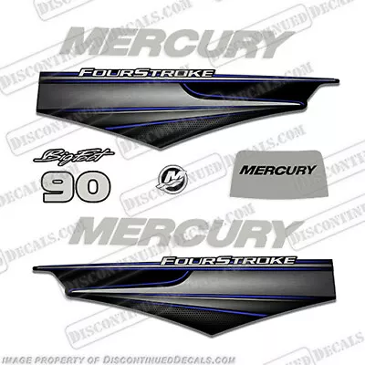 Fits Mercury 90hp BigFoot FourStroke Decals - 2013+ (Blue) • $109.95
