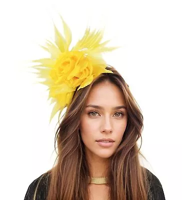 Lemon Yellow Kentucky Derby HatYellow Ascot FascinatorFascinator • £90