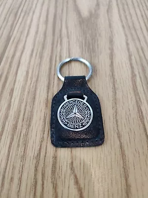 Vintage Mercedes Benz Leather Key Chain Fob Ring Keychain Keyfob NOS • $13