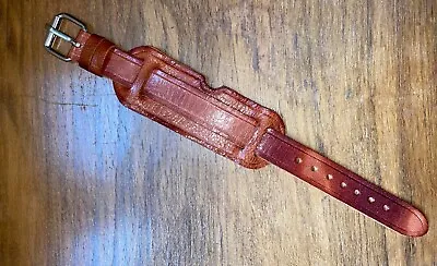 18mm Brown Leather WW1 WW2 Pilot Handmade Military Trench Watch Bund Strap Band • $20