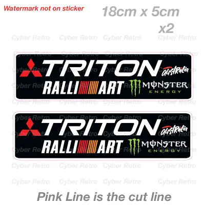 $7 • Buy Monster Energy Drink Mitsubishi TRITON Ralli Art  Car, Truck Fridge Bar Sticker 