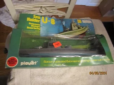 Vintage Reeves Play Art U-8 Sea Raider SUBMARINE Toy  Battery Operated  NIP NOS • $19.99