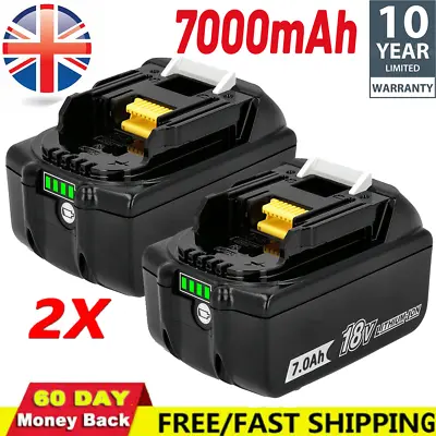 2X For Makita 18V Battery 7.0Ah LXT Li-Ion BL1830 BL1850 BL1860 BL1840 Cordless • £31.89