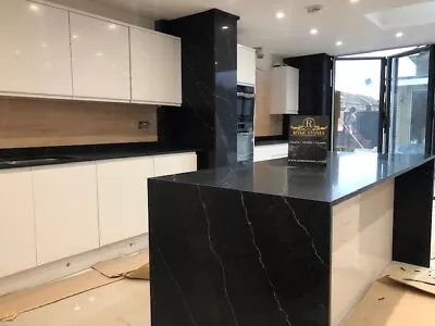 Black Calacatta  Quartz Worktop / Countertop Sample/ All Colours - JUST £1.00 • £1
