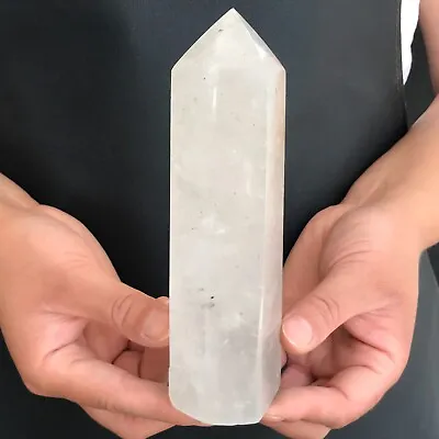 1.32LB Natural White Crystal Obelisk Crystal Energy Column Reiki Healing  C307 • $3.25
