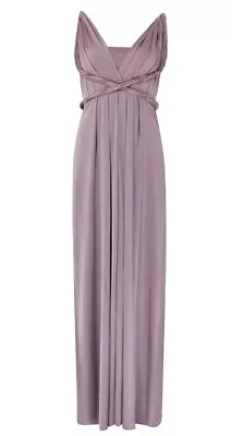 Monsoon Tallulah Maxi Dress UK 20 Mink Twist Me Tie Me 15 Ways Bnwt Bridesmaid  • £65