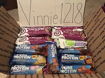 90 Pure Protein Bars Lot Assorted Zone Perfect No Cow Chocolate Sprinkled Donut • $38