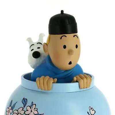 Tintin & Snowy In Vase Resin Statue Icons Collection Official Moulinsart Product • $239.99