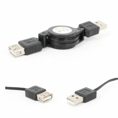 $3.45 • Buy Retractable Charger Cord USB Extension Cable USB 2.0 A Male To A Female
