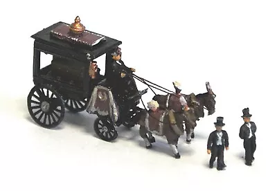 Horse Drawn Hearse Figure Coffin E48 UNPAINTED N Gauge Scale Langley Models Kit • £15.38