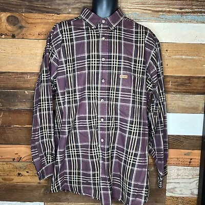 Vintage 90s Carharrt Button Up Shirt Mens XL Heavy Cotton Work Wear • $22.99