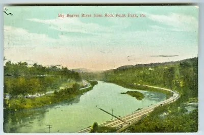 Ellwood City PA Big Beaver River From Rock Point Park1910  • $5.55