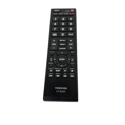 $6.99 • Buy TV Remote Control CT-90325 For Toshiba 50L2200U 37E20 22AV600 32C120U