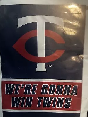 Minnesota Twins Baseball Vertical Flag Banner 28 X 40 In   WE'RE GONNA WIN TWINS • $11.95