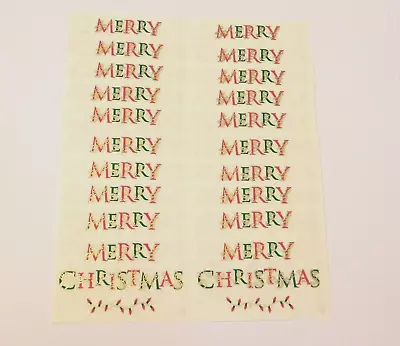 Mrs. Grossman's Lot Of 10 Strips Bright Merry Christmas Filigree 2005 Stickers • $17.99