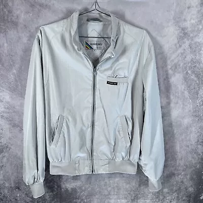 Vintage Members Only Mens Grey Size 42 Iconic Racer Full Zip Jacket  • $19.99