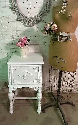 Painted Cottage Chic Shabby Romantic French Night Table • $295