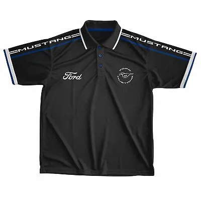 $44.90 • Buy Ford Mustang Signature Polo Black T Shirt Easter Gifts