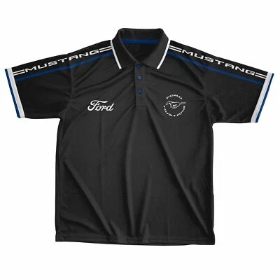 $44.90 • Buy Ford Mustang Signature Polo Black T Shirt Easter Gifts