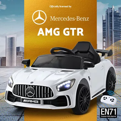 Kids Ride On Car Mercedes-Benz AMG GTR Electric Toy Cars 12V White • $139.95