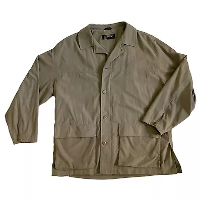 XL Bachrach Men’s Khaki Tan Safari Field Jacket Coat Lightweight Brown Vintage • $30