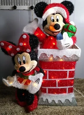 Metal Wire Light Up Mickey & Minnie Mouse Christmas Decor Indoor/Outdoor 30 ×19  • $72.24