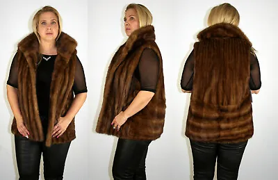 Brand New Demi Buff Mink Fur Vest Size Large 10 12 L Efurs4less • $799.99