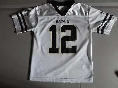 White New Orleans Saints #12 Marques Colston NFL Youth L (10-12) Screen Jersey  • $18.09