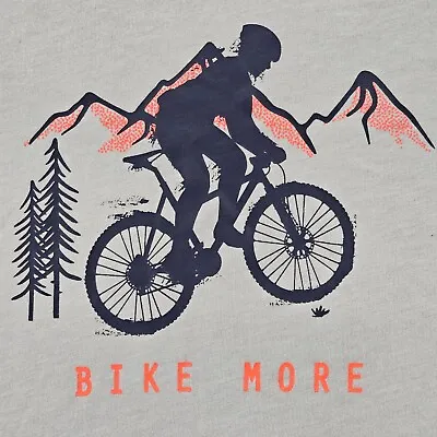 Bike More Mountain Biking Kyodan Gray Short Sleeve Cotton Blend T-Shirt Men's M • $10.18